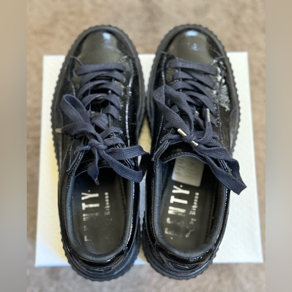 Fenty X Puma Cracked Leather Patent Black Creeper - Picture 3 of 5